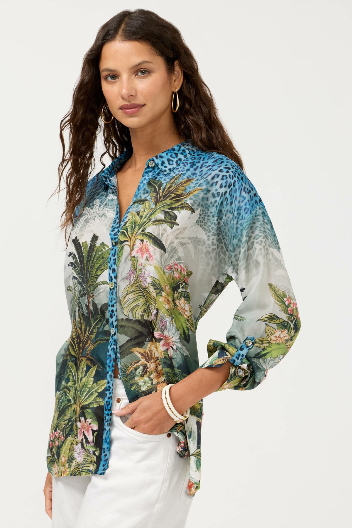 THE AUDREY BUTTON UP SHIRT - Johnny Was Featured