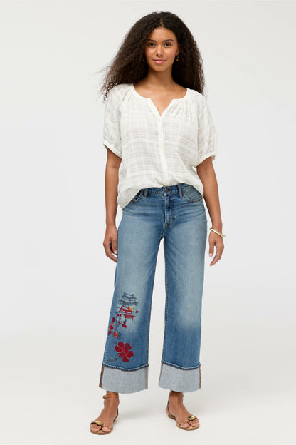 AVAH BUTTON DOWN SHIRT - Johnny Was Popular
