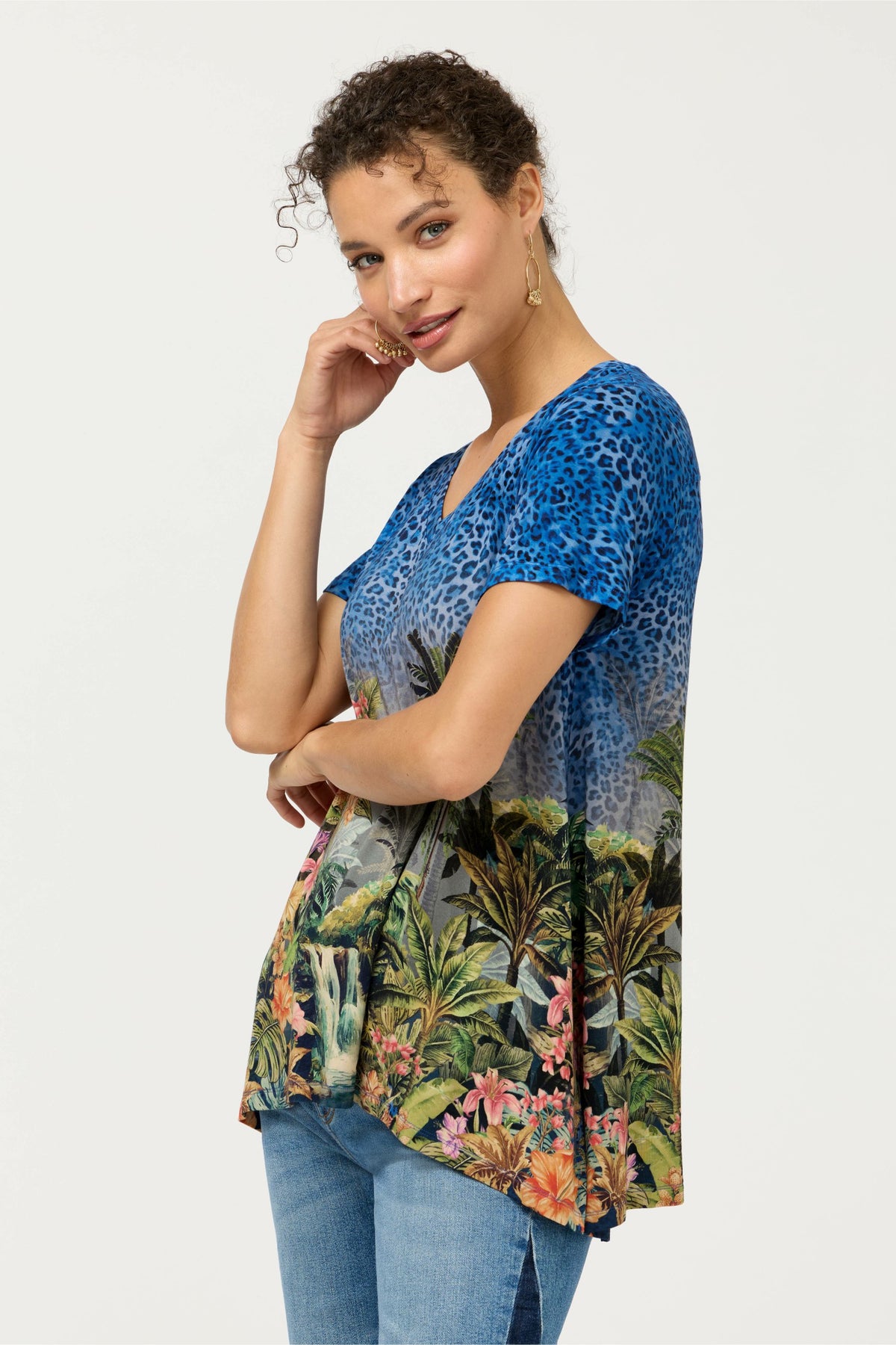 THE JANIE FAVORITE DRAPE TEE - Johnny Was Signature