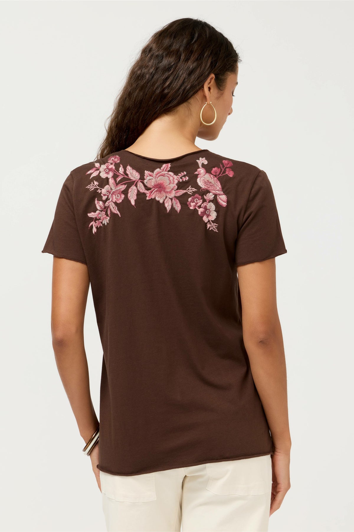 PLEAT FRONT TEE - Johnny Was Popular