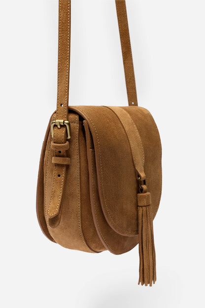 ITALIAN SUEDE BUCKLE SADDLE BAG - Johnny Was Best Seller