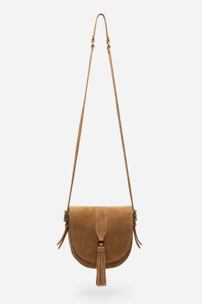 ITALIAN SUEDE BUCKLE SADDLE BAG - Johnny Was Best Seller