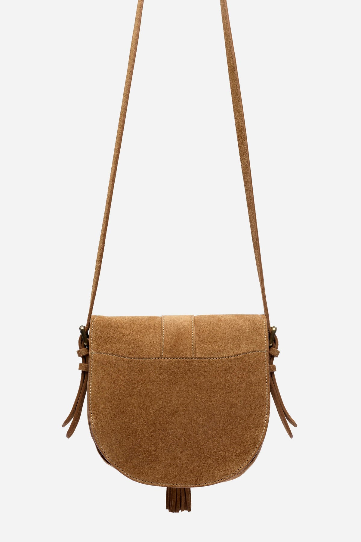 ITALIAN SUEDE BUCKLE SADDLE BAG - Johnny Was Best Seller