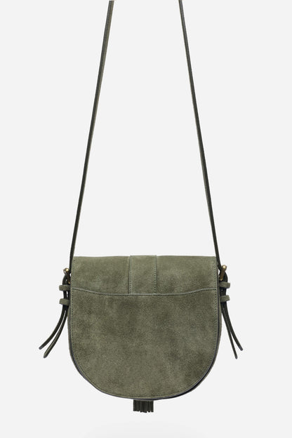 ITALIAN SUEDE BUCKLE SADDLE BAG - Johnny Was Recommended