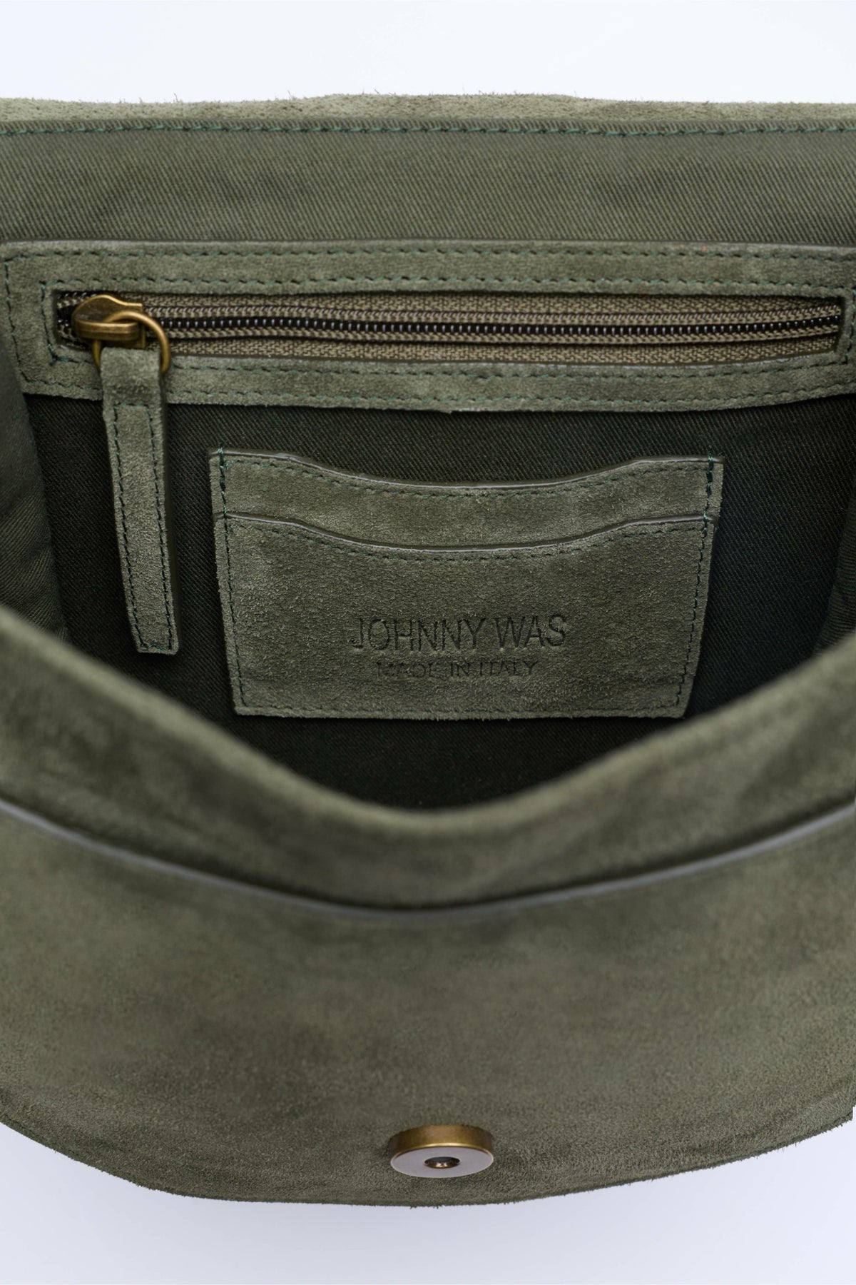 ITALIAN SUEDE BUCKLE SADDLE BAG - Johnny Was Recommended