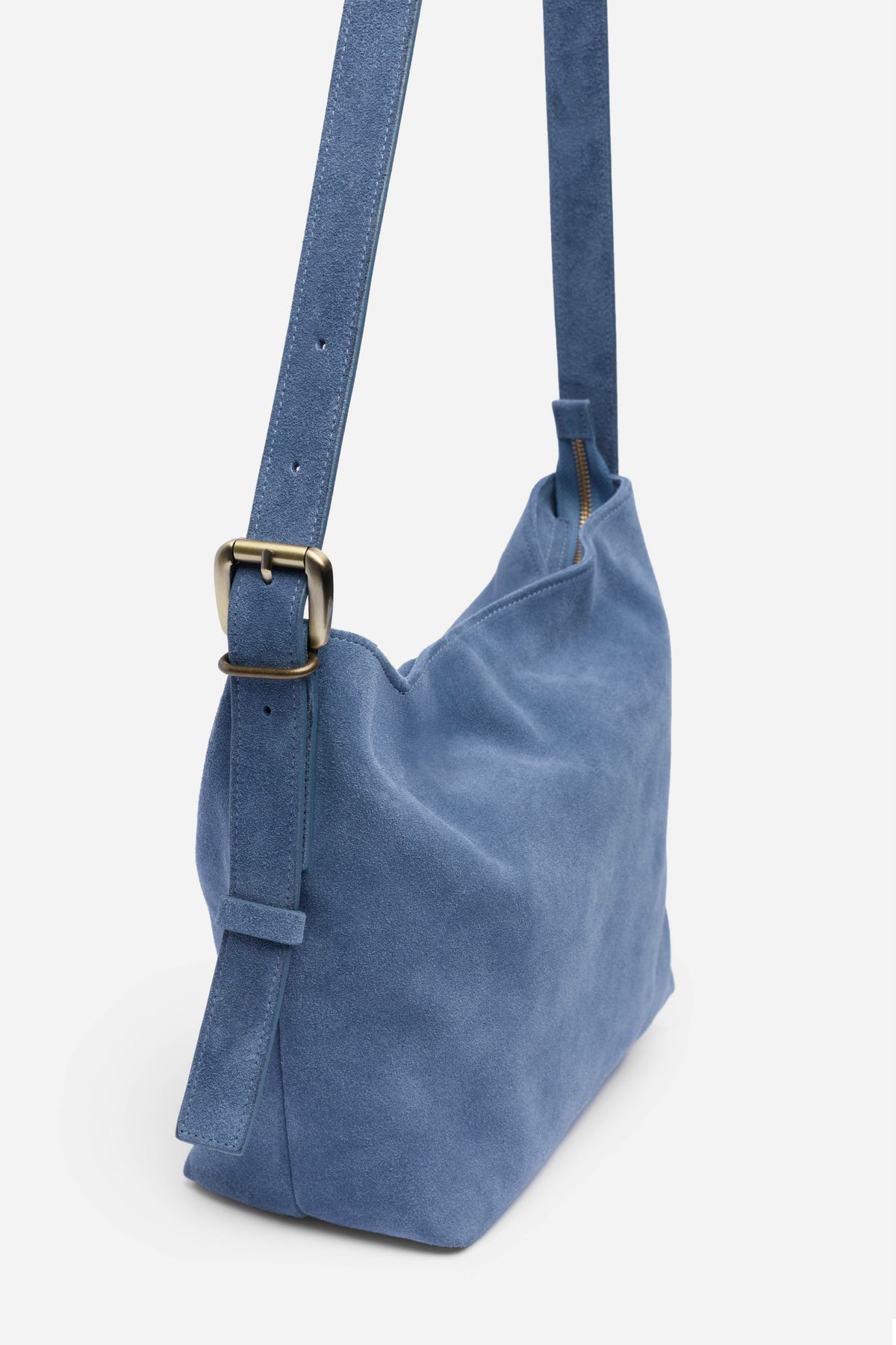 ITALIAN SUEDE CROSSBODY BUCKET BAG - Johnny Was Featured