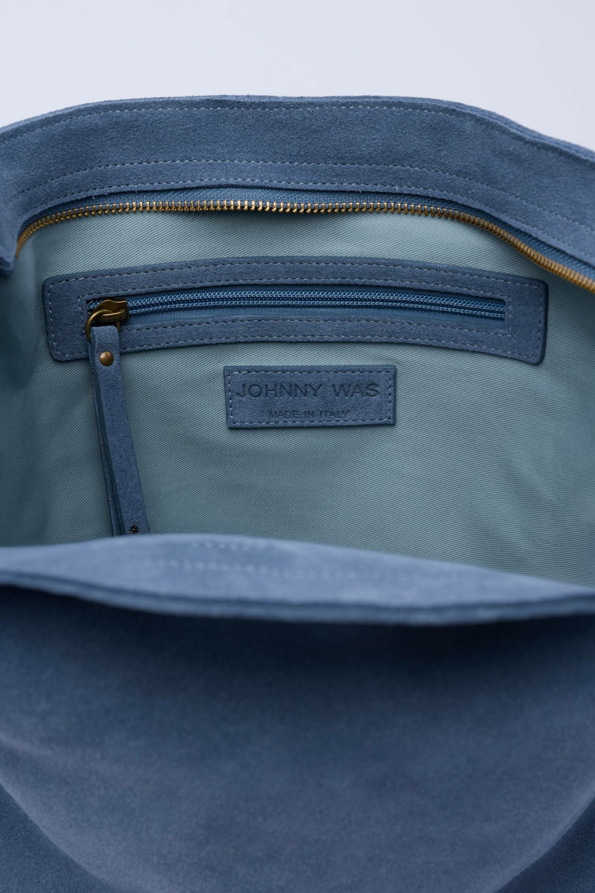 ITALIAN SUEDE CROSSBODY BUCKET BAG - Johnny Was Featured