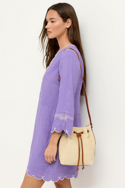 ITALIAN RAFFIA CINCH BUCKET BAG - Johnny Was Best Seller