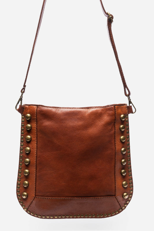 ITALIAN LEATHER STUDDED CROSSBODY - Johnny Was Signature