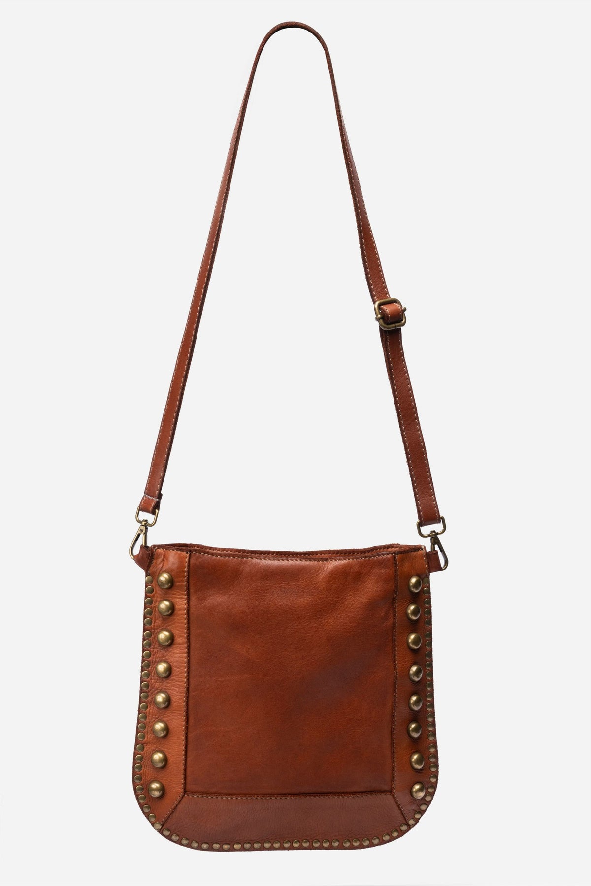 ITALIAN LEATHER STUDDED CROSSBODY - Johnny Was Signature