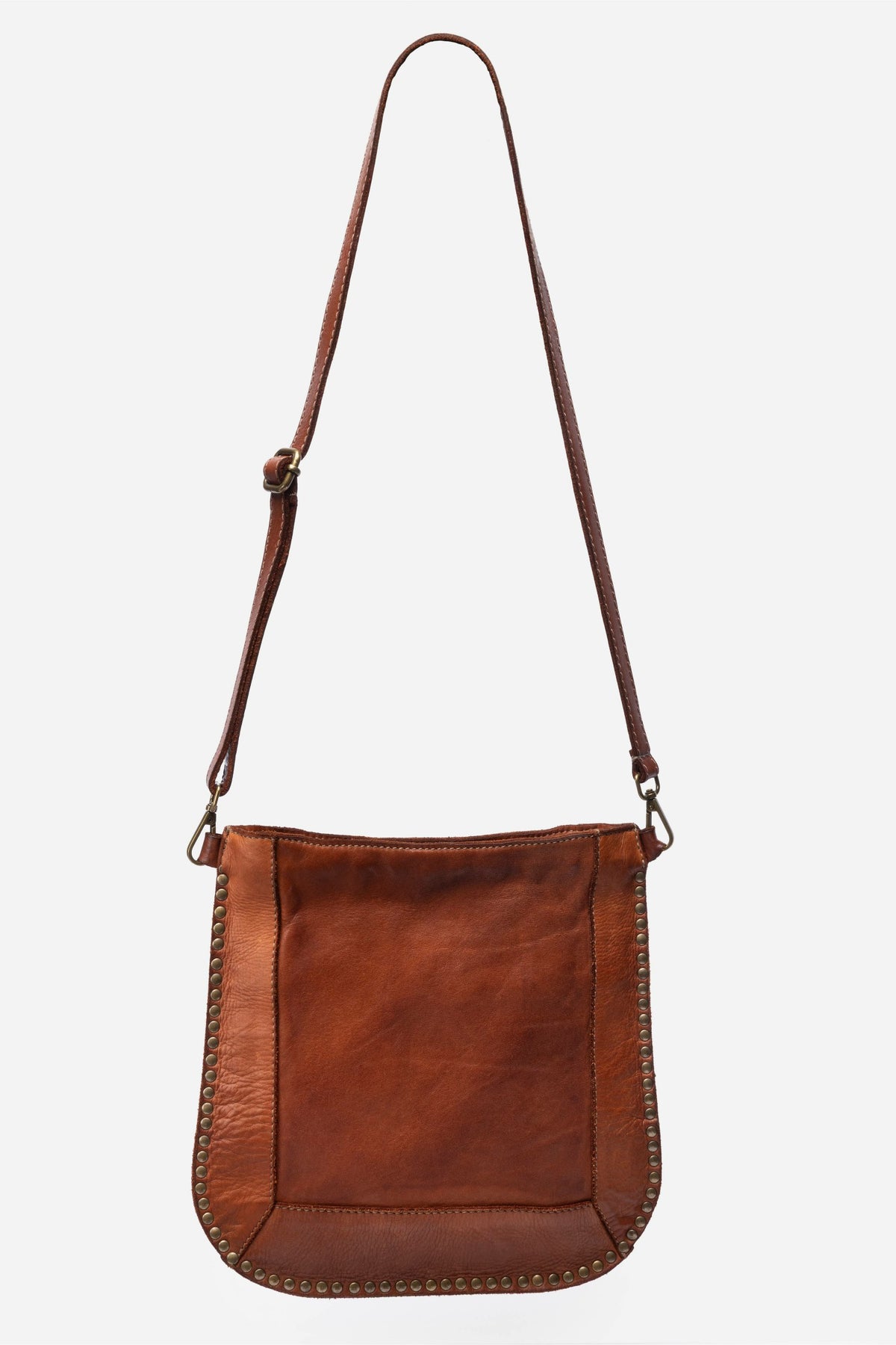 ITALIAN LEATHER STUDDED CROSSBODY - Johnny Was Signature