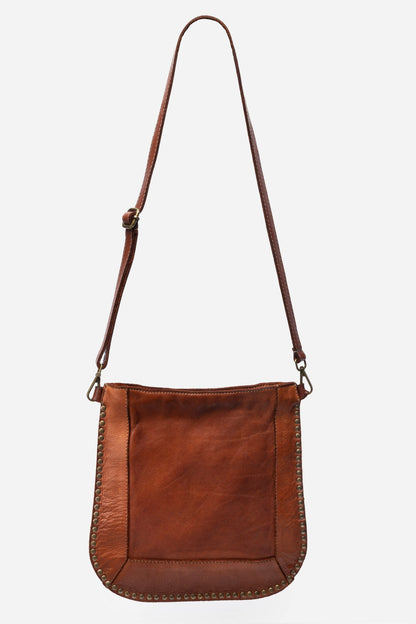 ITALIAN LEATHER STUDDED CROSSBODY - Johnny Was Signature
