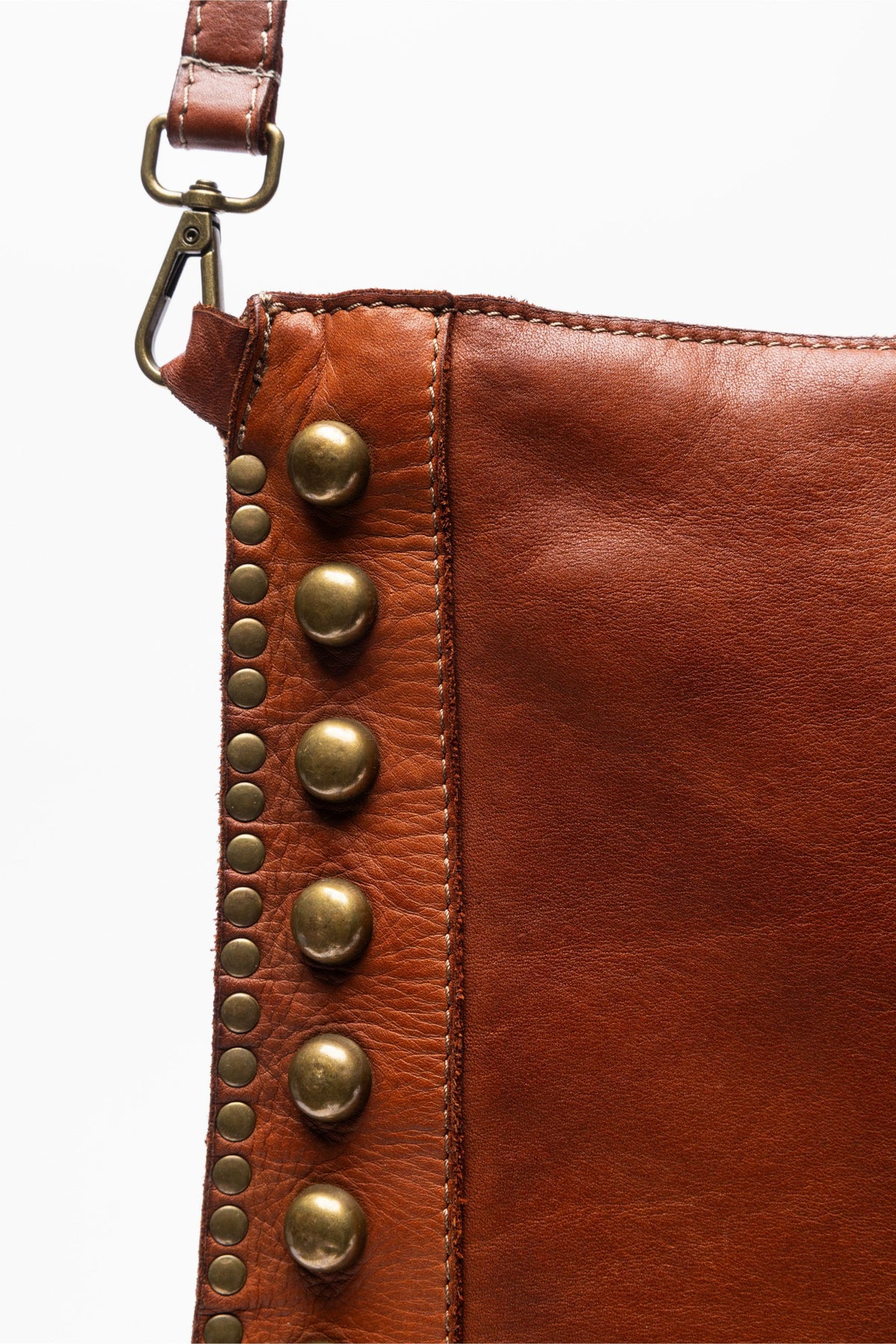 ITALIAN LEATHER STUDDED CROSSBODY - Johnny Was Signature