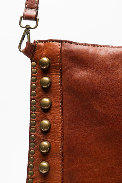 ITALIAN LEATHER STUDDED CROSSBODY - Johnny Was Signature