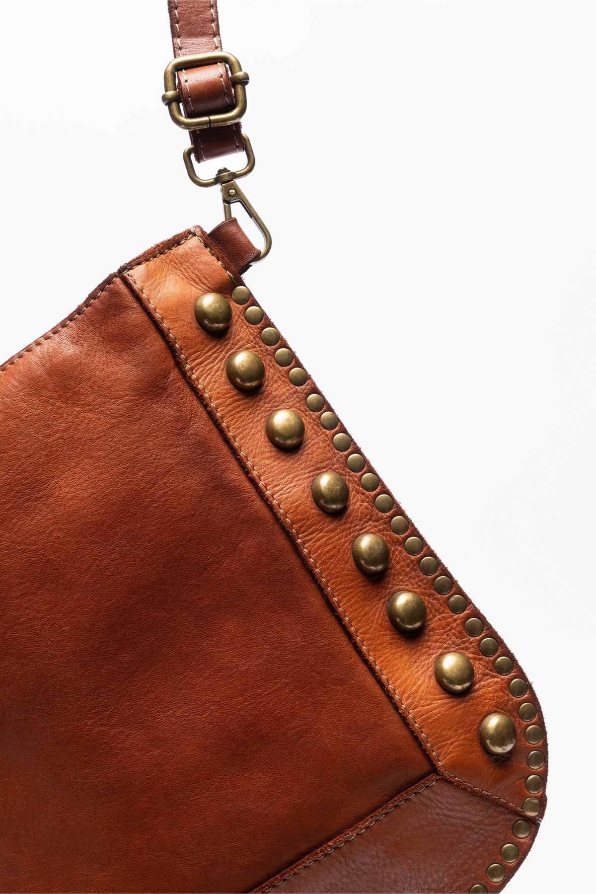 ITALIAN LEATHER STUDDED CROSSBODY - Johnny Was Signature