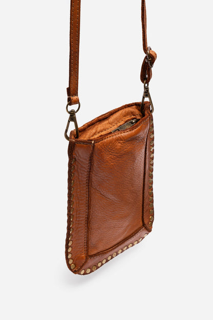 ITALIAN LEATHER STUDDED CELL PHONE CROSSBODY - Johnny Was New