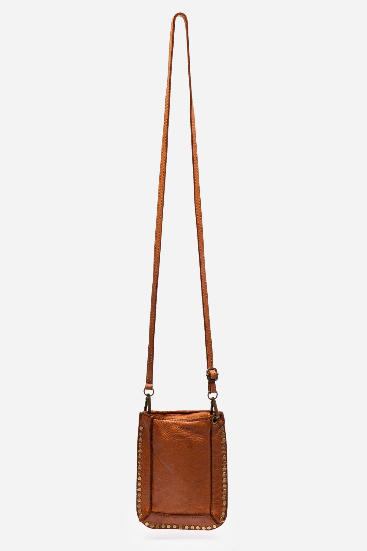ITALIAN LEATHER STUDDED CELL PHONE CROSSBODY - Johnny Was New