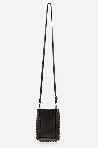 ITALIAN LEATHER STUDDED CELL PHONE CROSSBODY - Johnny Was Featured