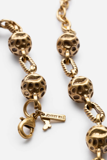 HAMMERED BEAD NECKLACE - Johnny Was Trending
