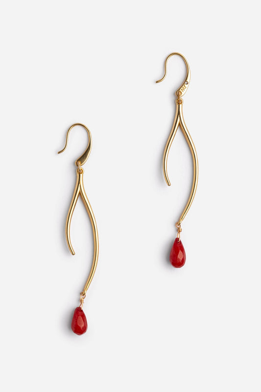 SEMIPRECIOUS TEAR DROP BRANCH EARRINGS - Johnny Was Featured