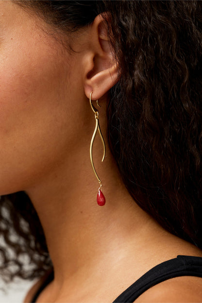 SEMIPRECIOUS TEAR DROP BRANCH EARRINGS - Johnny Was Featured