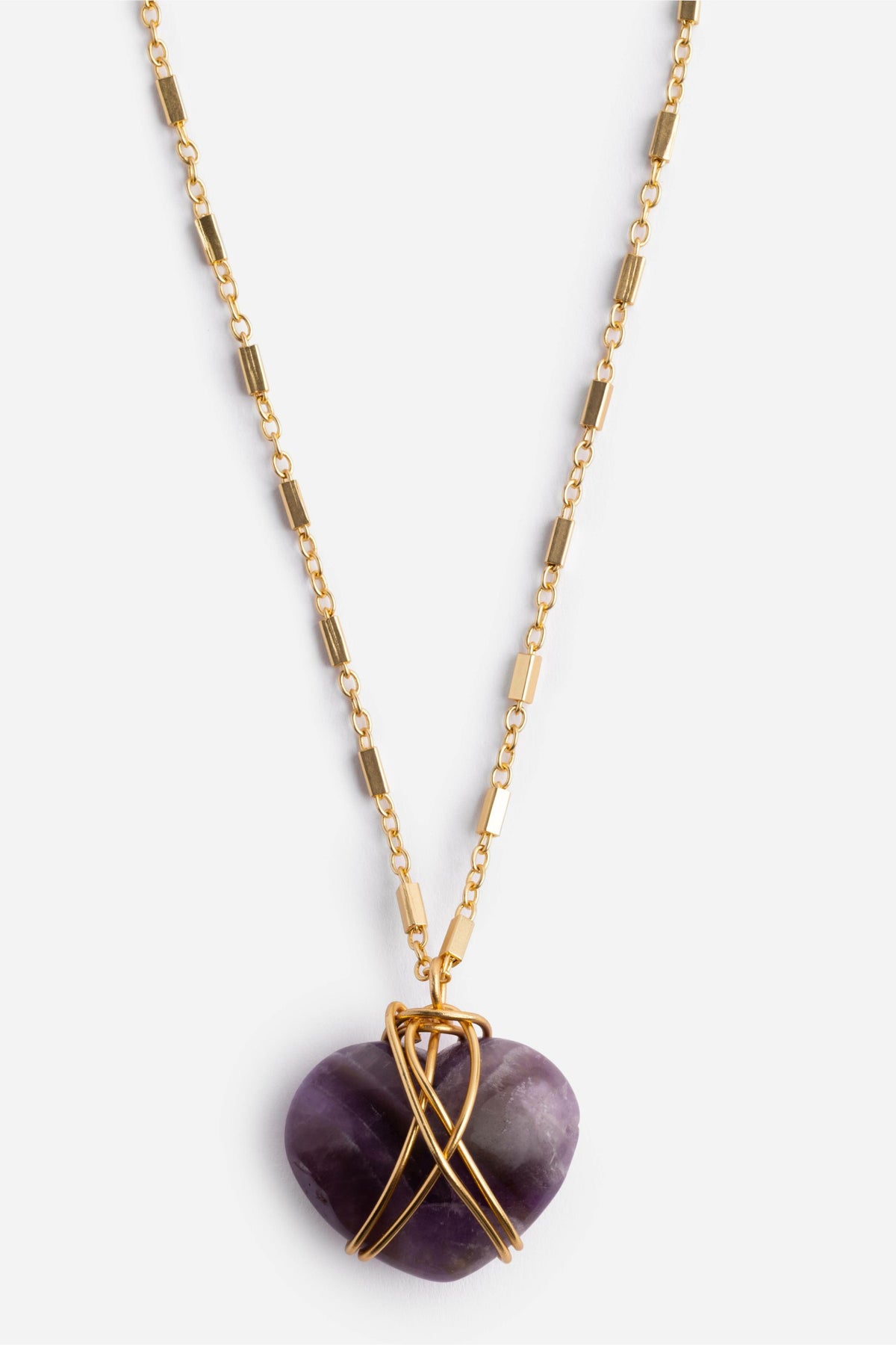 WIRE WRAPPED HEART PENDANT NECKLACE - Johnny Was New