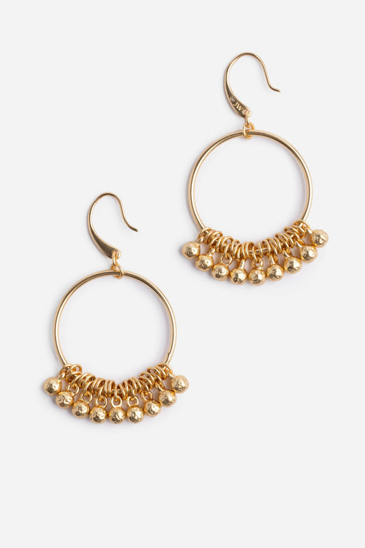 HOOP EARRINGS WITH FLOATING RINGS - Johnny Was Best Seller