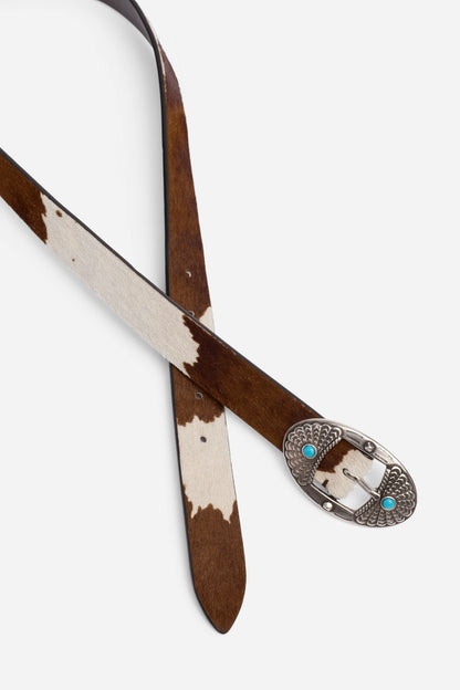 MACULATO ITALIAN CALF HAIR BELT - Johnny Was Best Seller