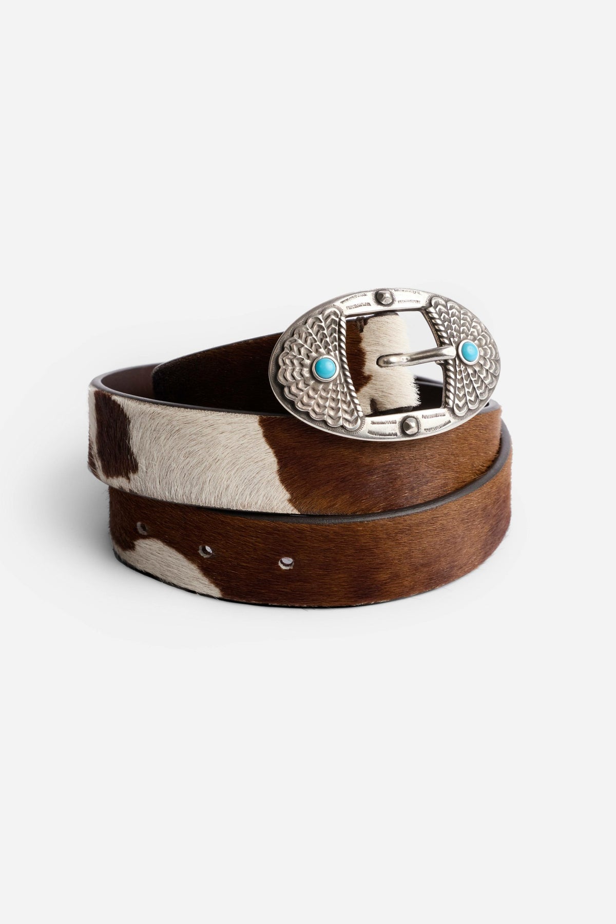 MACULATO ITALIAN CALF HAIR BELT - Johnny Was Best Seller
