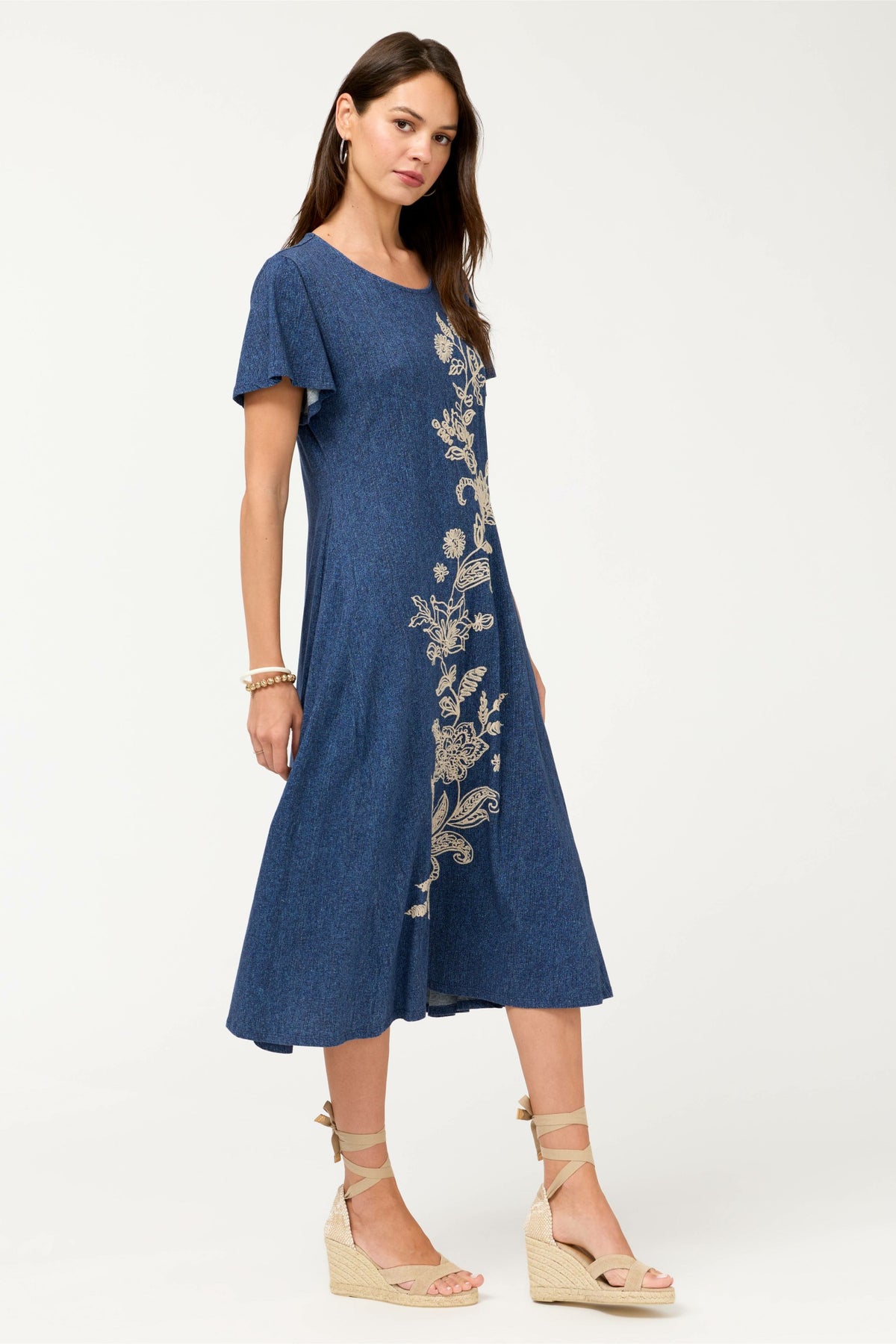 FLUTTER SLEEVE KNIT DRESS - Johnny Was Popular