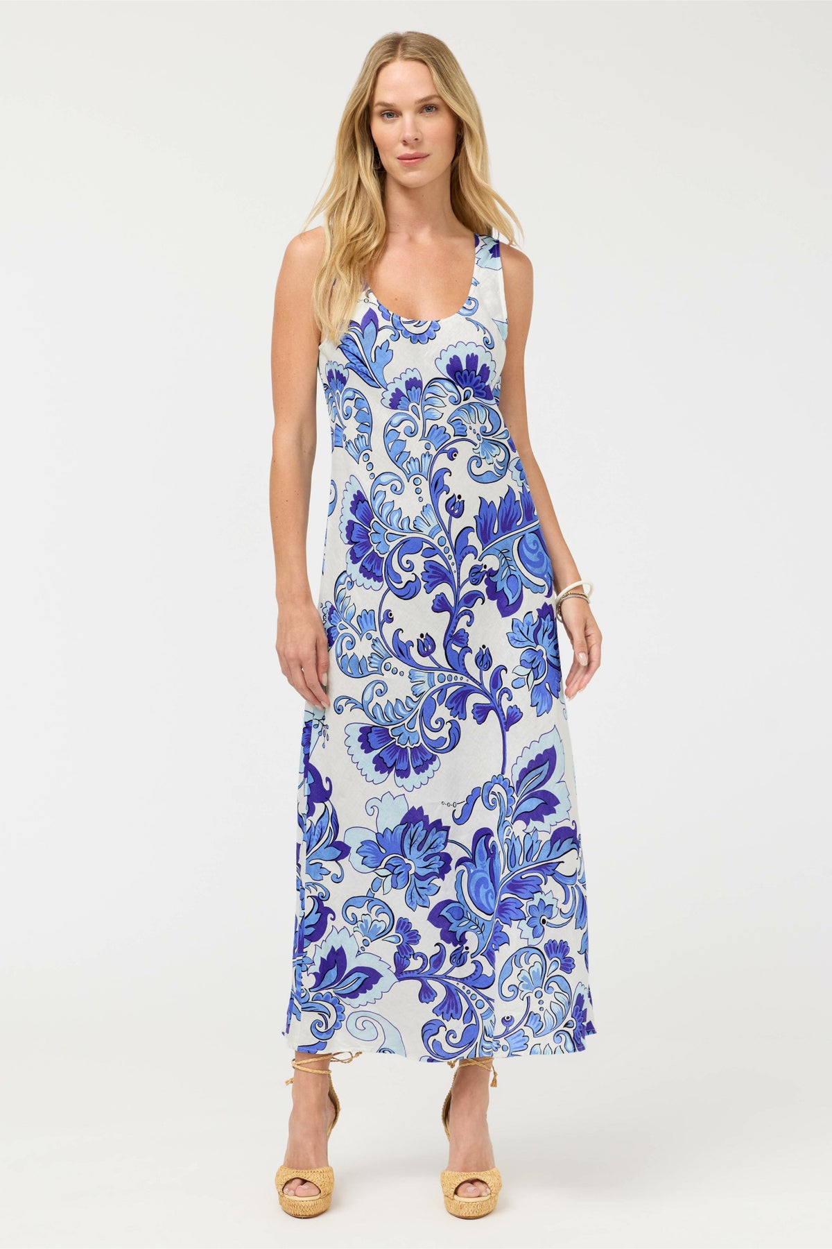 LINEN BIAS TANK DRESS - Johnny Was Trending