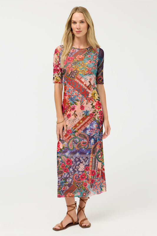 ASTRID MESH MIDI DRESS - Johnny Was Featured