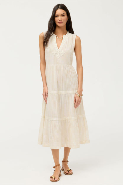TIERED V-NECK MIDI - Johnny Was Recommended