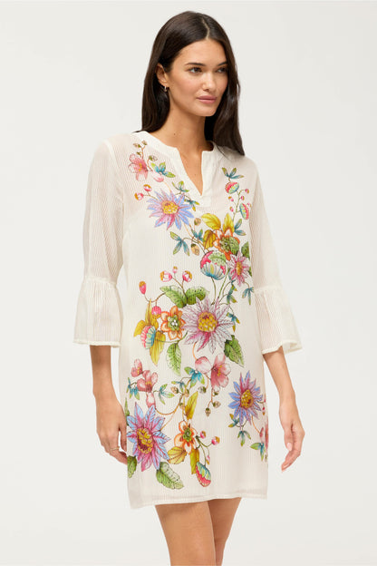 RUFFLE SLEEVE DRESS - Johnny Was Exclusive