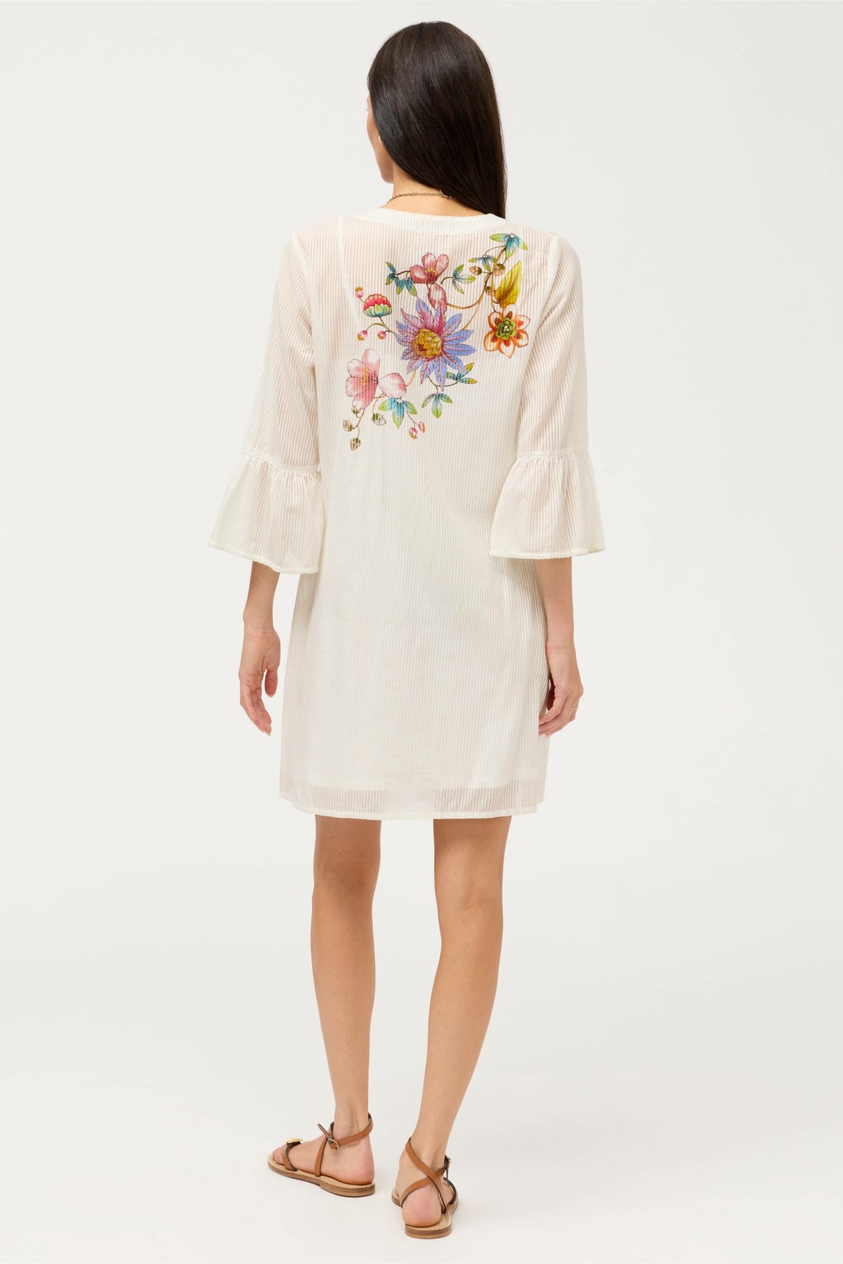 RUFFLE SLEEVE DRESS - Johnny Was Exclusive