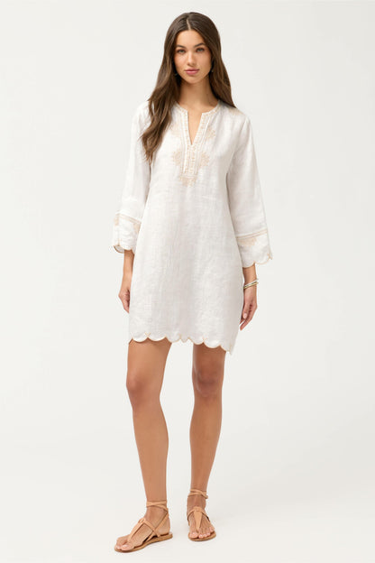 LINEN SCALLOP DRESS - Johnny Was New