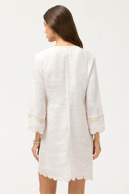 LINEN SCALLOP DRESS - Johnny Was New