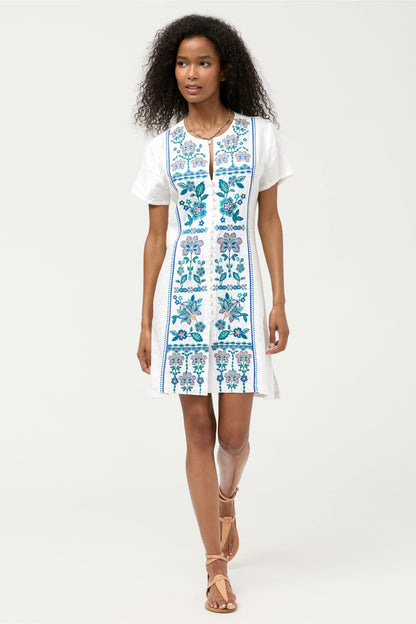 BUTTON FRONT LINEN DRESS - Johnny Was Best Seller
