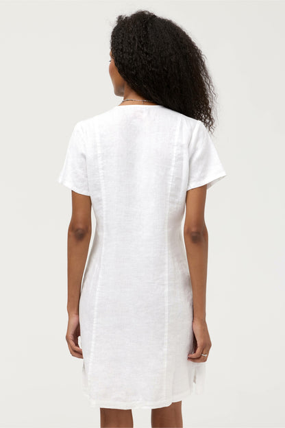 BUTTON FRONT LINEN DRESS - Johnny Was Best Seller