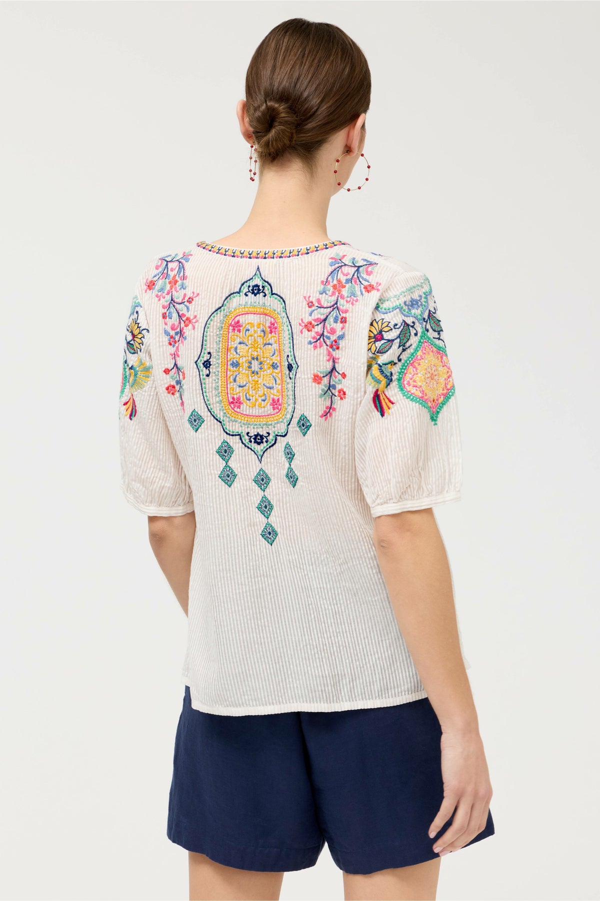 MARGOT SHORT SLEEVE BLOUSE - Johnny Was Trending