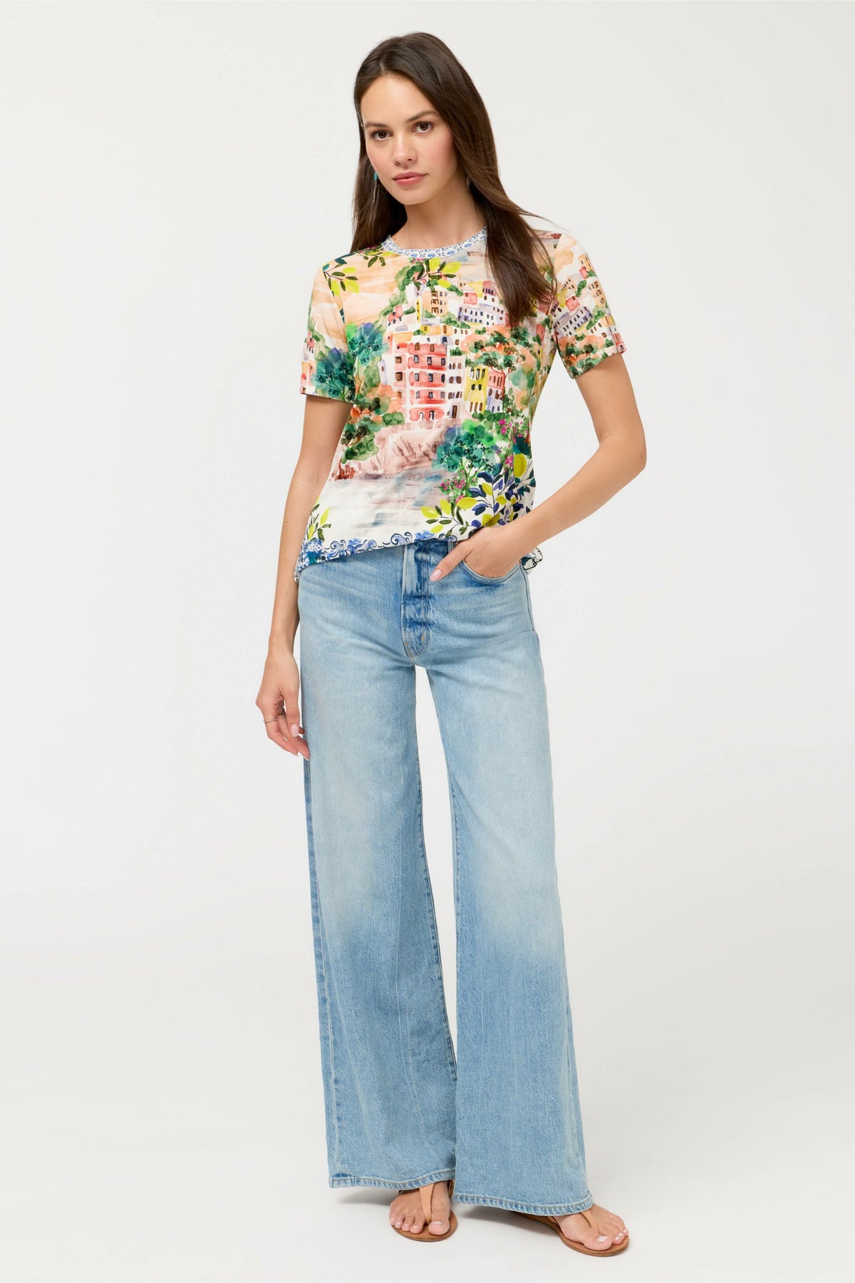 The Janie Favorite Short Sleeve Crew Neck Tee - Johnny Was Best Seller