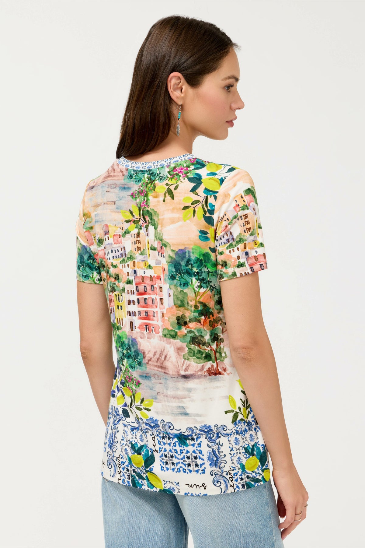 The Janie Favorite Short Sleeve Crew Neck Tee - Johnny Was Best Seller