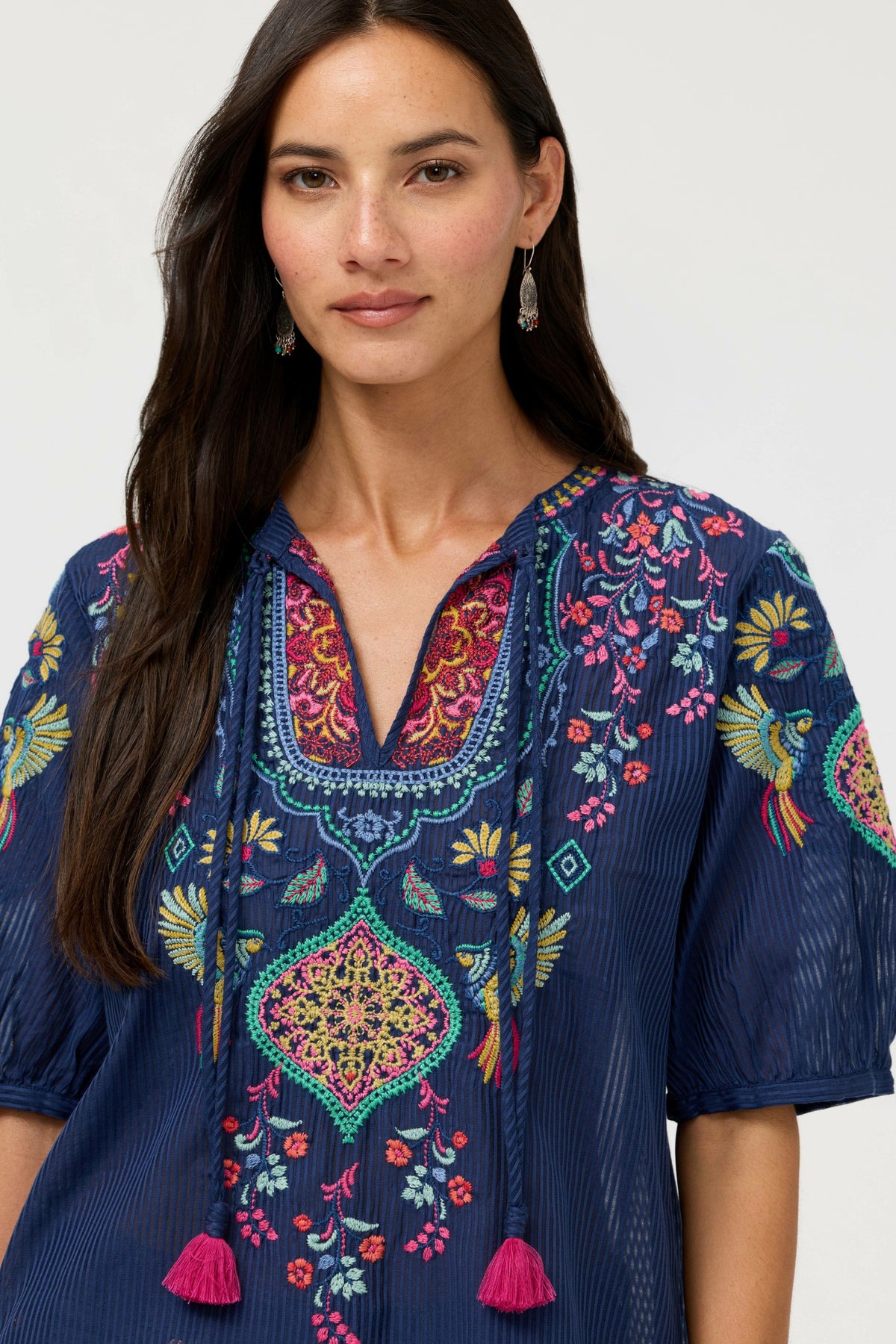 MARGOT SHORT SLEEVE BLOUSE - Johnny Was Signature