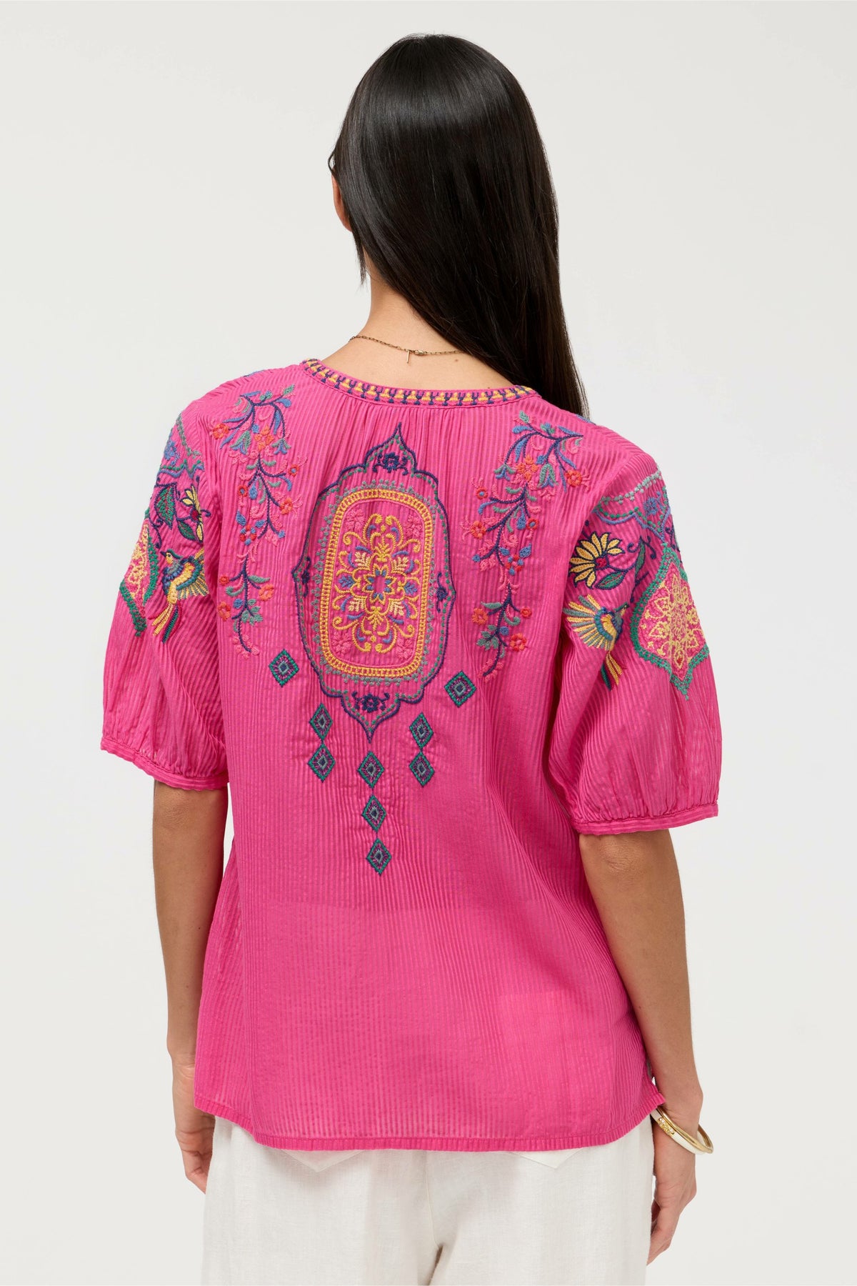 MARGOT SHORT SLEEVE BLOUSE - Johnny Was New