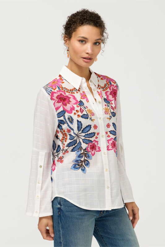 BUTTON DETAIL SHIRT - Johnny Was Popular