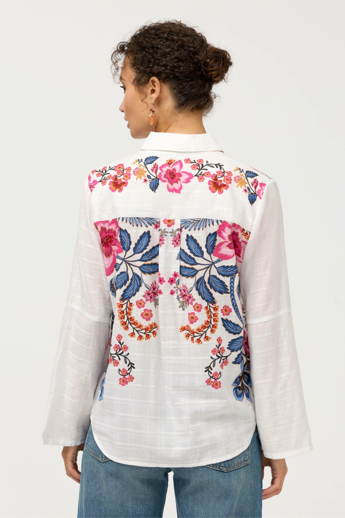 BUTTON DETAIL SHIRT - Johnny Was Popular