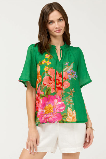 FLUTTER SLEEVE BLOUSE - Johnny Was Recommended