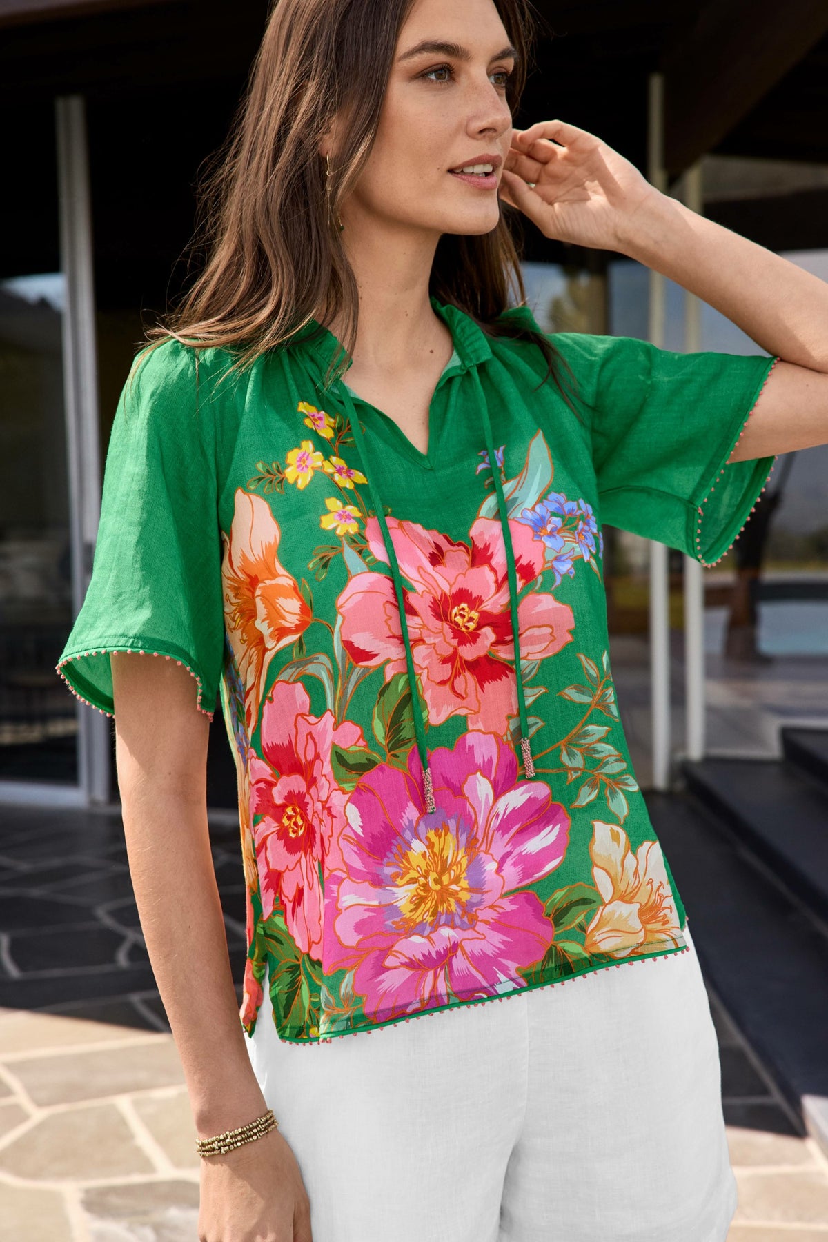 FLUTTER SLEEVE BLOUSE - Johnny Was Recommended