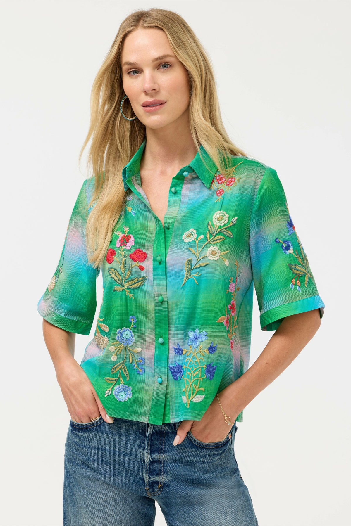 RELAXED KIMONO SHIRT - Johnny Was Signature