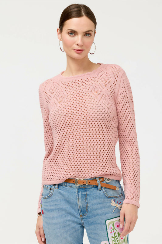 THE METALLIC DIAMOND KNIT PULLOVER - Johnny Was New